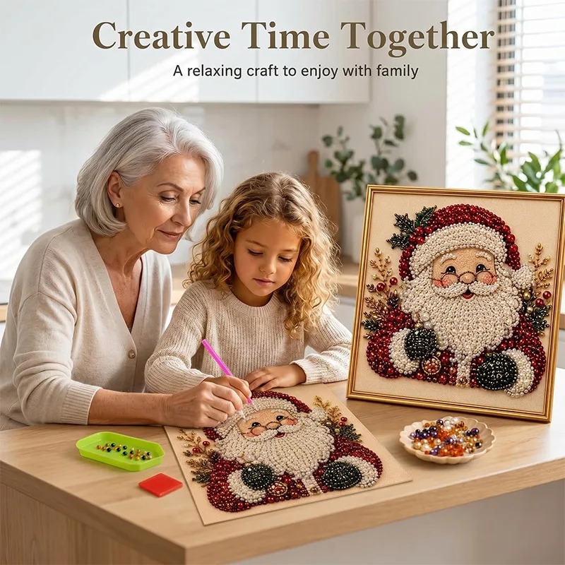Resin Art Wallpaper - Christmas Pearl Diamond Painting Art Set