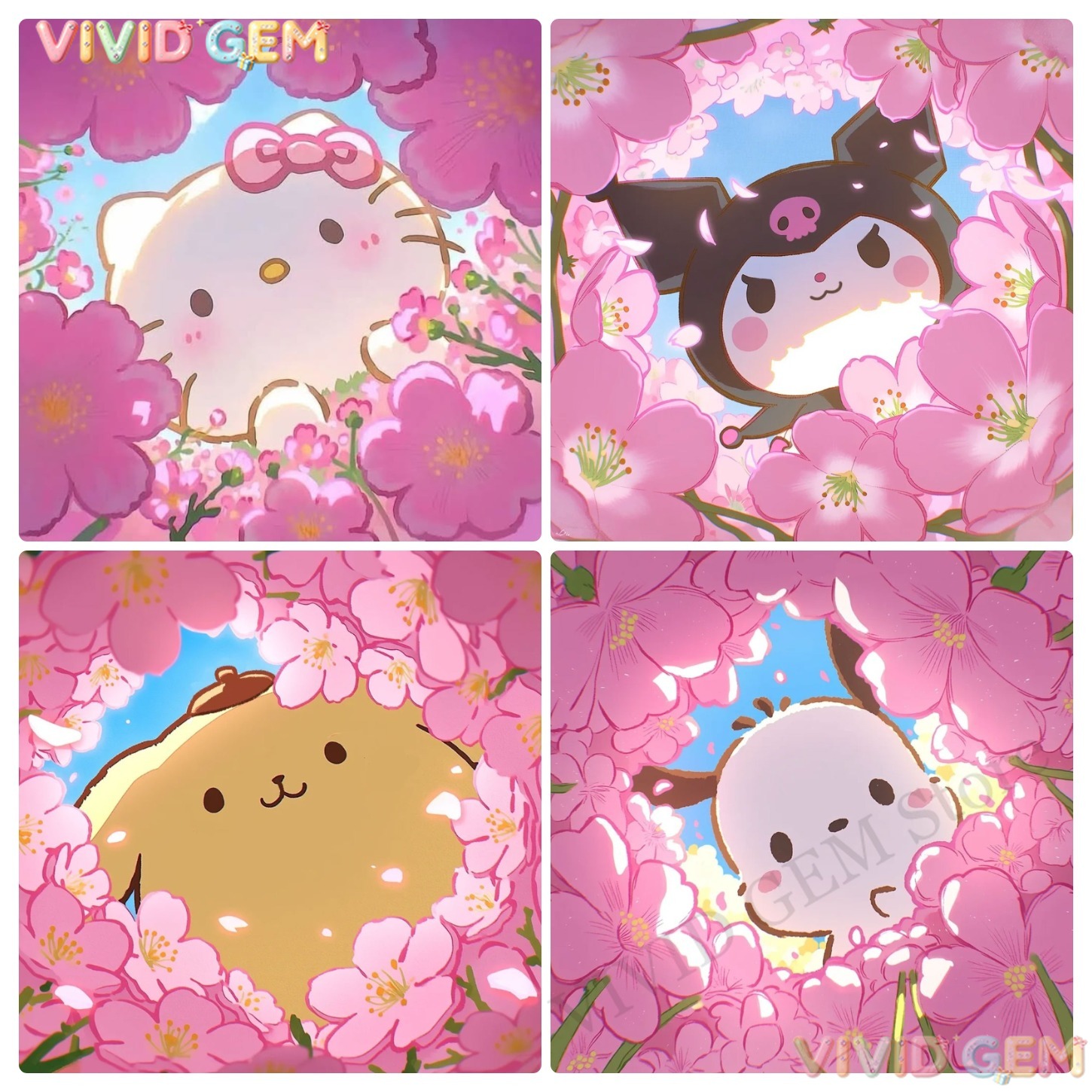 Resin Art Wallpaper - VIVID GEM Sanrio Full Drill Diamond