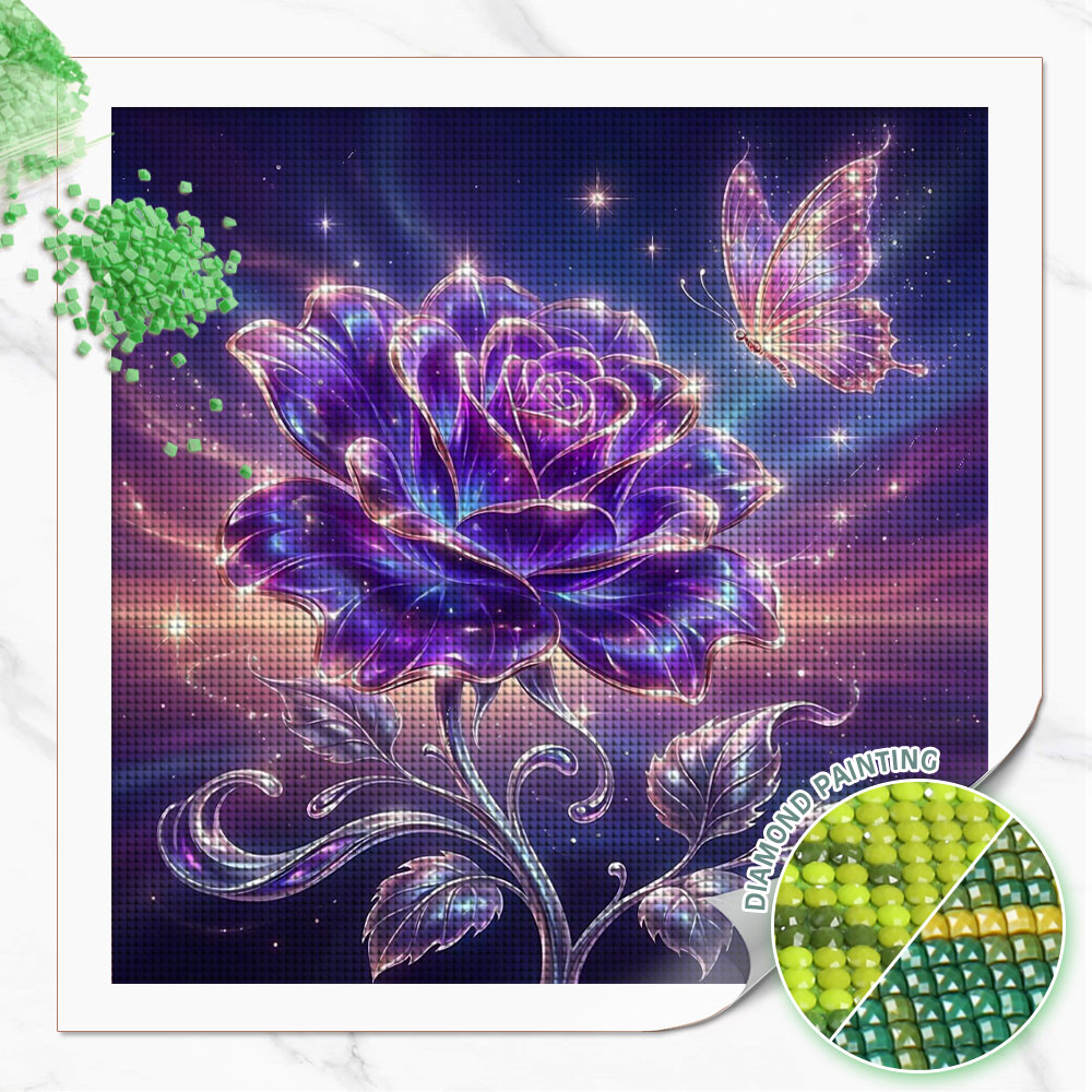Huacan Full Square Round Diamo - Resin Art Rose recension och pris