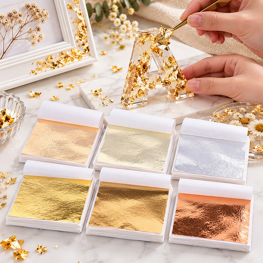 100 Sheets Golden Foil Paper f - Resin Art Wedding Gift recension och pris