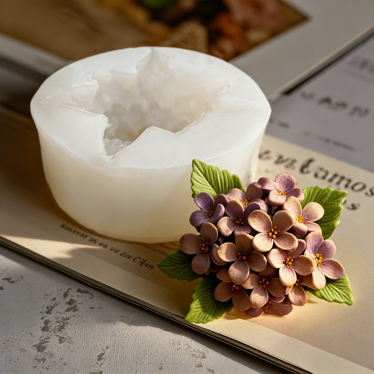 2-Piece 3D Rose and Lilac Sili - Resin Art Rose recension och pris