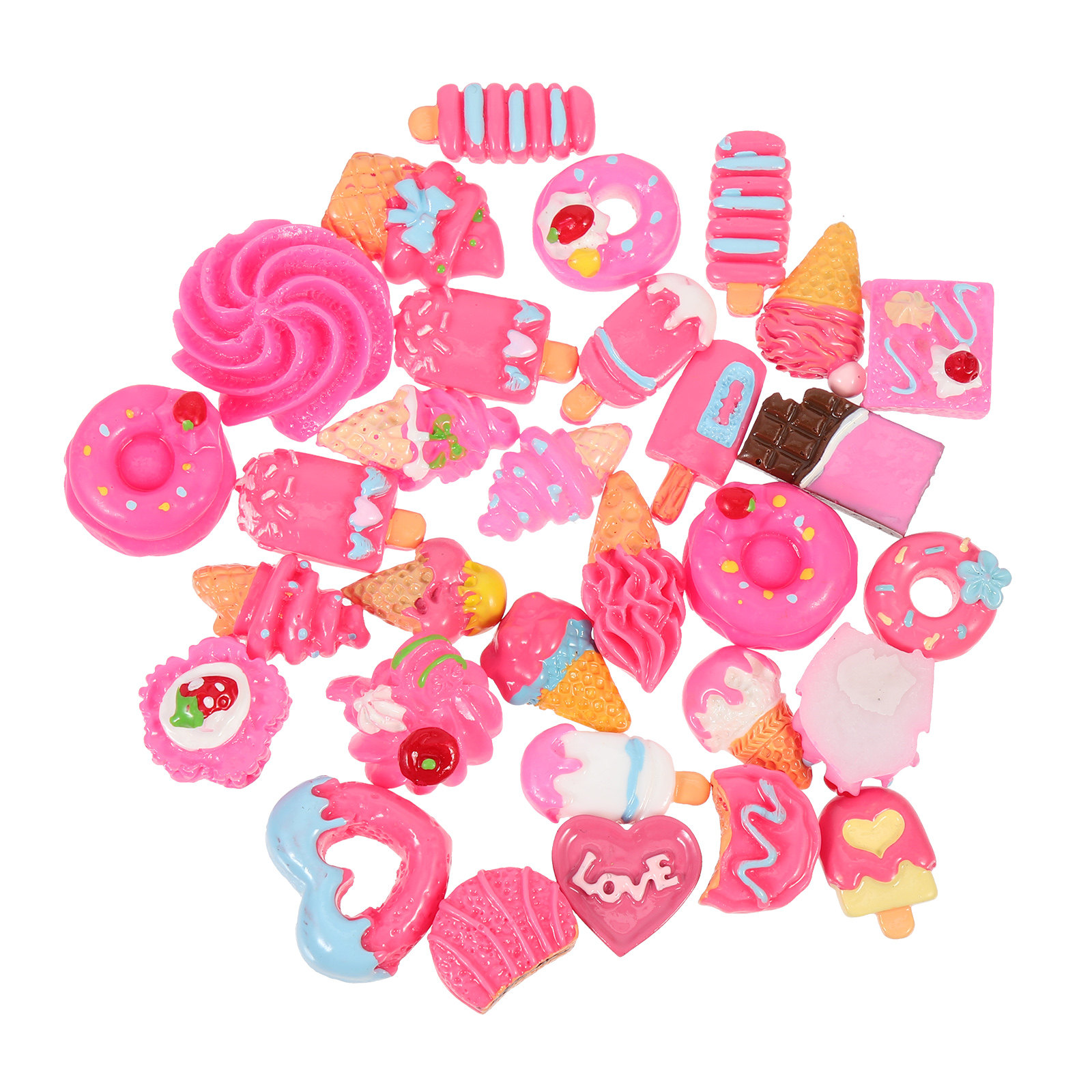 30pcs Kawaii Resin Mini Food C - Resin Art Case recension och pris
