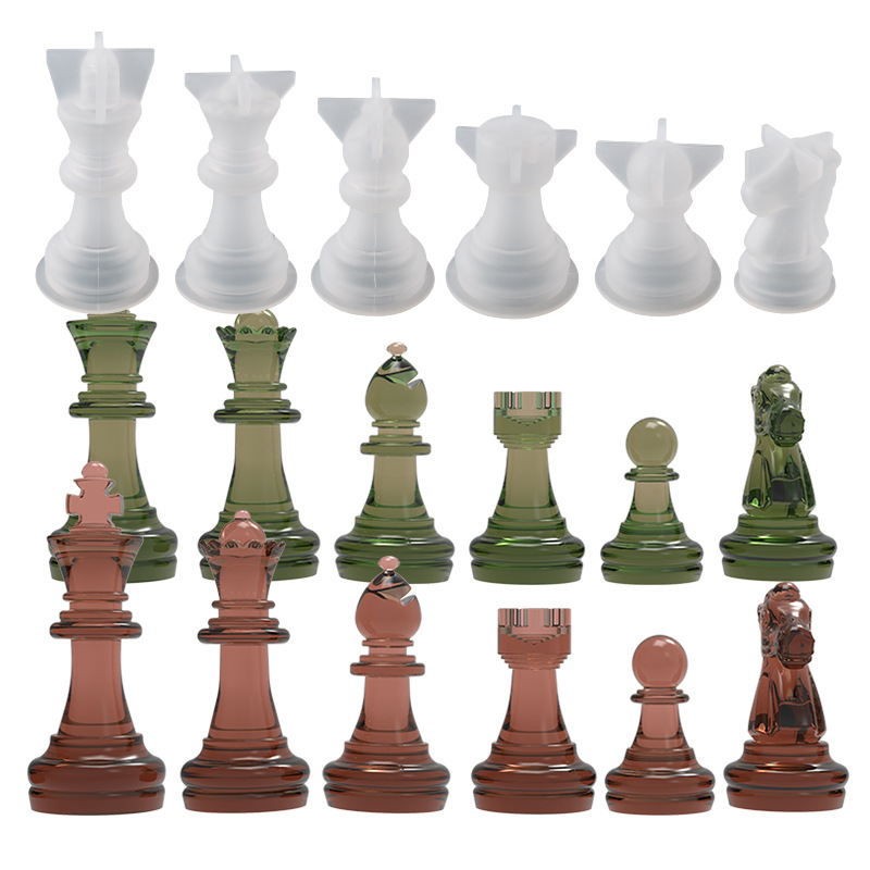 6 Pcs Set Chess Silicone Mold  - Resin Art Work recension och pris